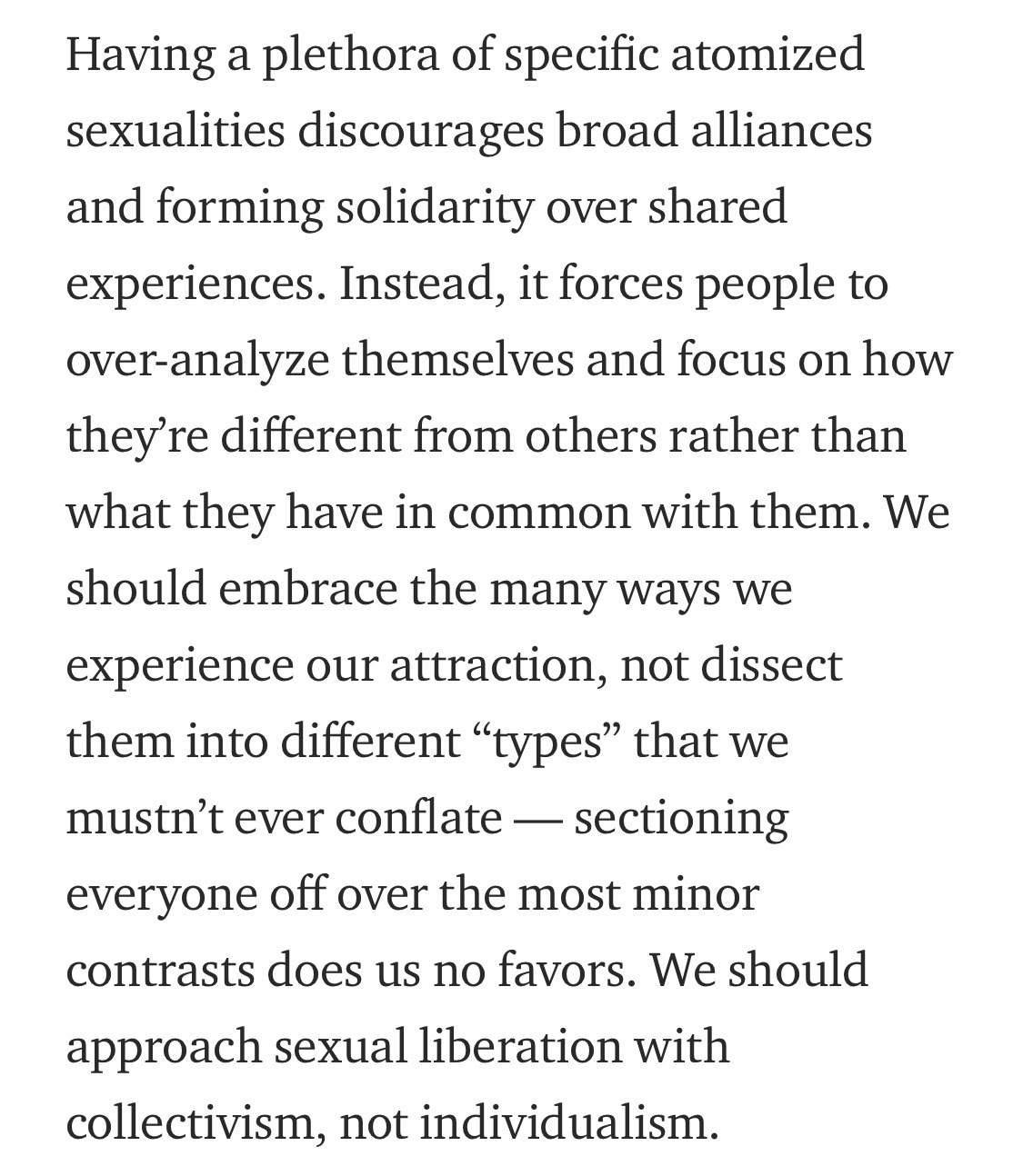 roseroro:barefeetinsoil:mutualintelligibility-archive:“It’s often unhealthy to hyper-analyze your sexuality to the point where how you experience it changes where you belong. This is why the idea that broader terms are somehow more restrictive