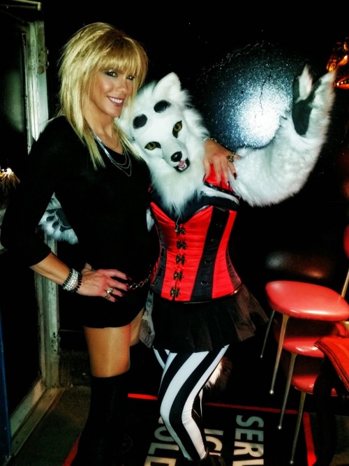 Hanging out with a furrie friend at a fetish party