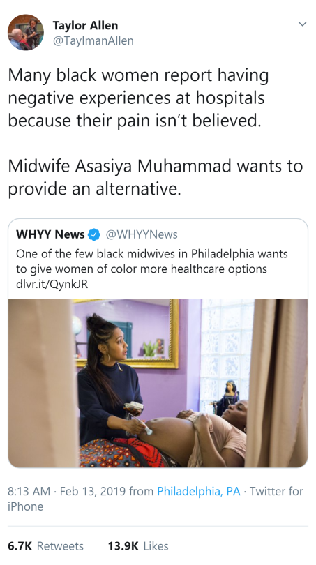 One of the few black midwives in Philadelphia wants to give women of color more healthcare options