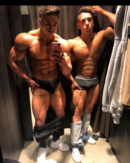rippedmusclejock:Just two more pics for the fans before we paint the changing room white with our man-juice