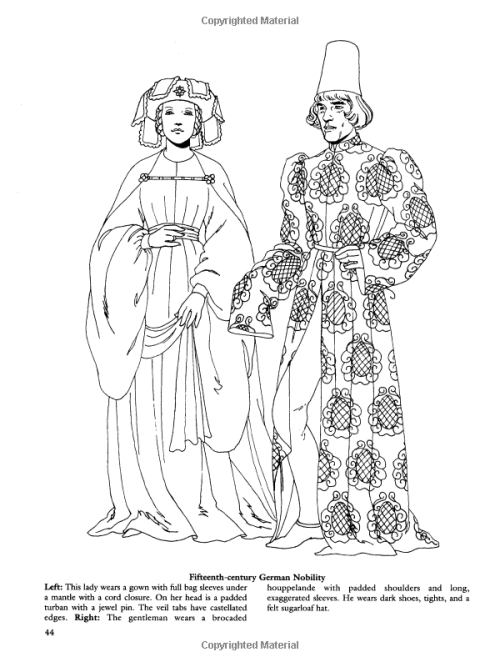 14th- and 15th-century medieval fashions by Tom Tierney