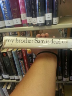 im-an-angel-of-the-fucking-lord:  yourfavoriteirishcherokee:  A book by Dean Winchester.  notice how in the background the books are all Y - Cas 