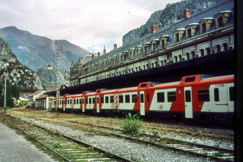 Estacion Canfranc, Aragon, Spain, 2001.The immense, now mostly abandoned, train station at Canfranc 
