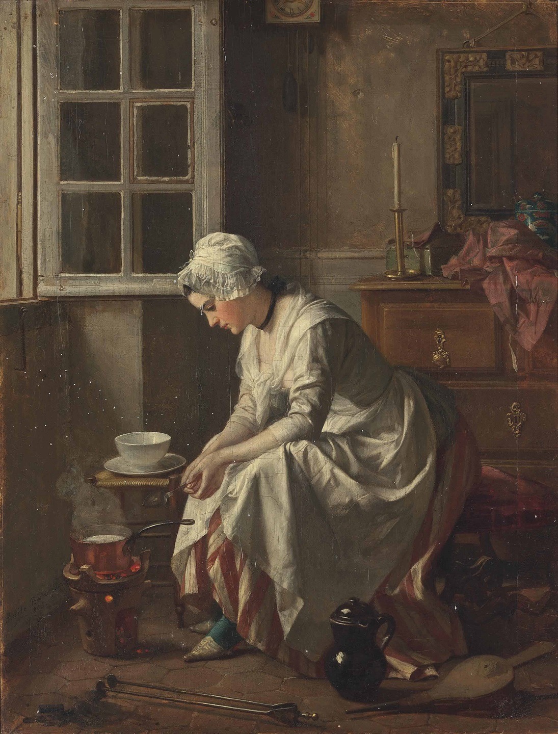 Old Paintings • Lost in Thought, 1845 by Jean Baptiste Emile...