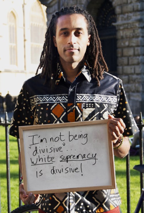 Yes! Tired of being told that calling out racism or challenging structural racism is “divisive