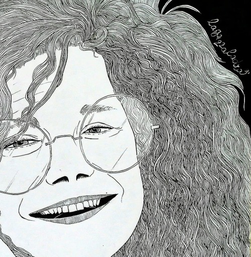 Commission for a young Janis’ fan who wanted to give this portrait to her mother as a Xmas gift. If 