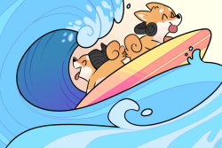 Inkie-Heart:some Fanart For Hyper Potions’ Song, Surf! 🌊 X3! Cuuuuute~!