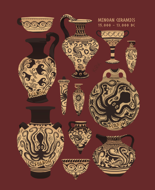flaroh: Some Late Minoan Ceramics! I’m quite fond of the marine style… Merch available 