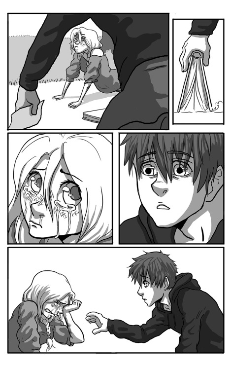 prplzorua: airakanke:  tiffanydraws:  Read from right to left :) This is a little manga I wrote to s