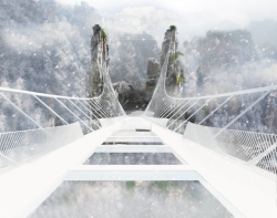 China Is About To Open A Terrifying 984-Foot High Glass-Bottom Bridge