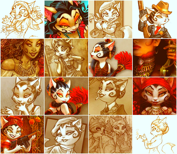 lackadaisycats:  claudia-cher:  Characters from Lackadaisy   Ah, neat! 