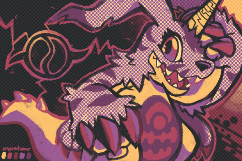 crayonchewer: Featuring everyone’s favorite naked cosplaying Digimon, Gabumon with palette 61!