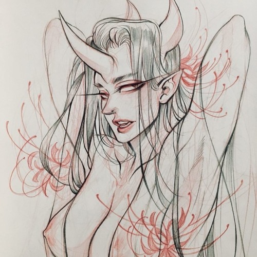 Original demon lady design is available for tattoo.Contact me or contact the shop at @mtltattoo (5