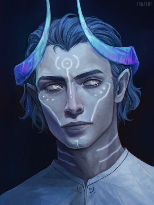 years ago I made a series of portraits inspired by the godlike race in Pillars of Eternity and I sti