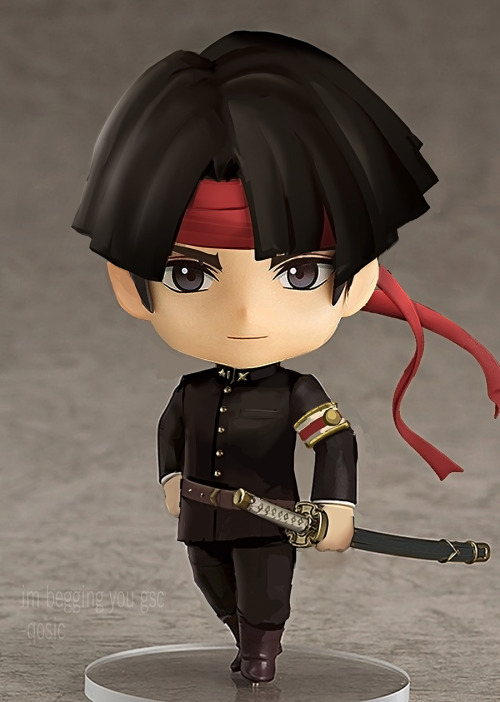 Kazuma Asougi and Susato Mikotoba Nendoroid mockups (not real! digibashed by me)