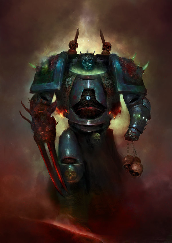 Hård ring Spænding slange Warhammer 40k artwork — Possessed Champion of Chaos by Leonardo Metz