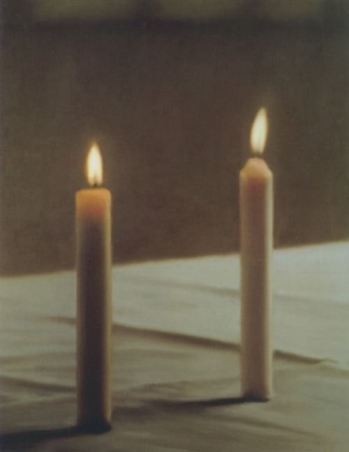 worldssmallesttrampoline:Gerhard Richter, Zwei Kerzen (Two Candles), 1982.