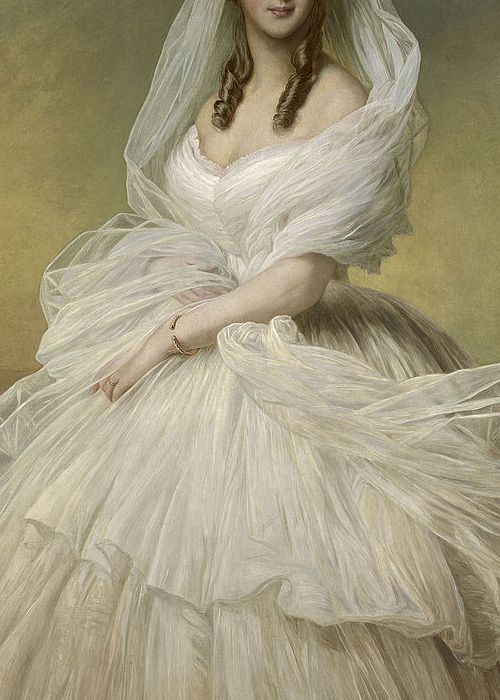 Artisticinsight:  Details In Whiteprincess Alexandra Of Wales, 1863, By Richard Lauchert.an