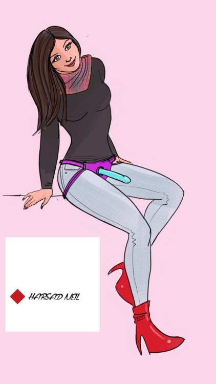 You better know that she is horny when she wears those red heels. Click for high res image.