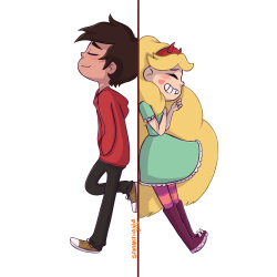 gingerbreadcartoons:  Starco &lt;3 I love this couple so much 