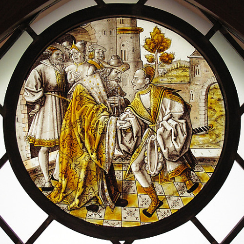 Roundel with &ldquo;Return of the Prodigal Son&rdquo; 1530-35 Cologne,Germany