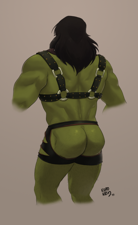 kupo-klein: Orc butt commission for Wahn! His character Urik from behind. 