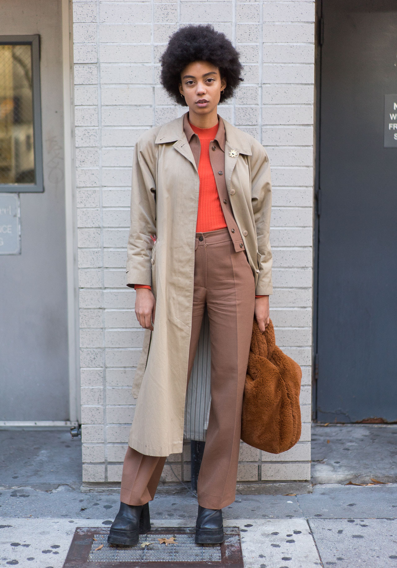 NYC Looks — Melanie, 24 “I’m wearing a Nordstrom coat, Unif...