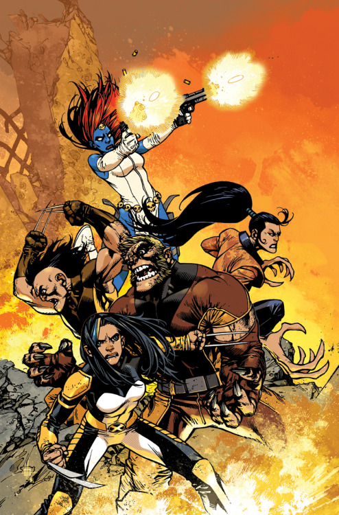 fuckyeahx-23:  Wolverines #1 cover variant, sans text by Zach Howard and Nelson Dániel 