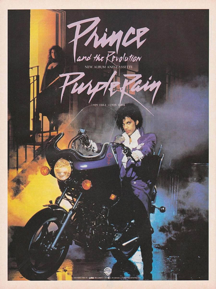 <p>Prince and the Revolution - Purple Rain album poster ad from Smash Hits July 1984.</p>