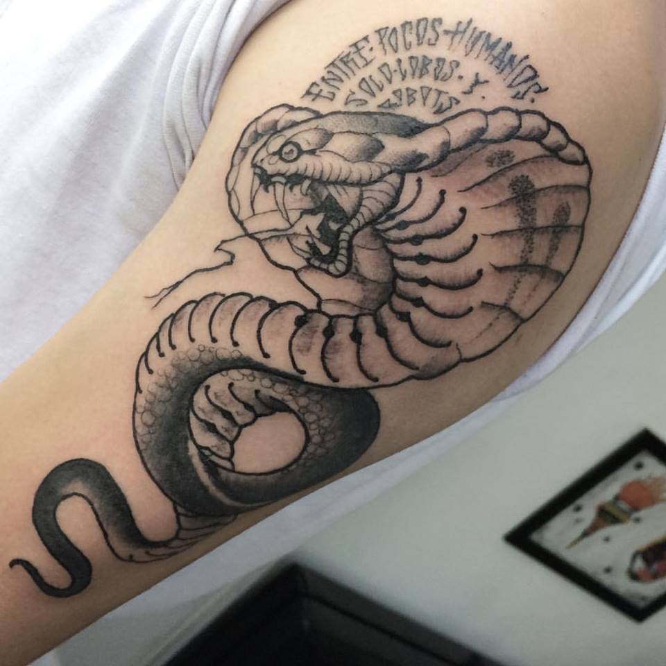 1337tattoos:  Cobra made by Daniel Diaz “Elfox” @elfoxtid   at Hand Made Tattoo