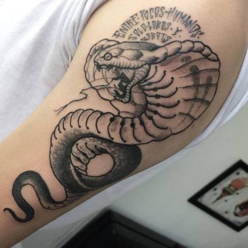 1337tattoos:  Cobra made by Daniel Diaz “Elfox” @elfoxtid   at Hand Made Tattoo studio Bogotá, Colombiasubmitted by http://livefastbutdielast.tumblr.com