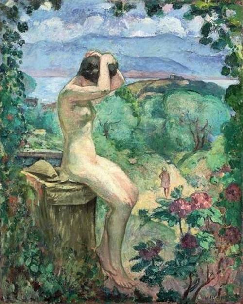 colin-vian:  Henri Lebasque - Nu à la fontaine, 1911. Oil on canvas