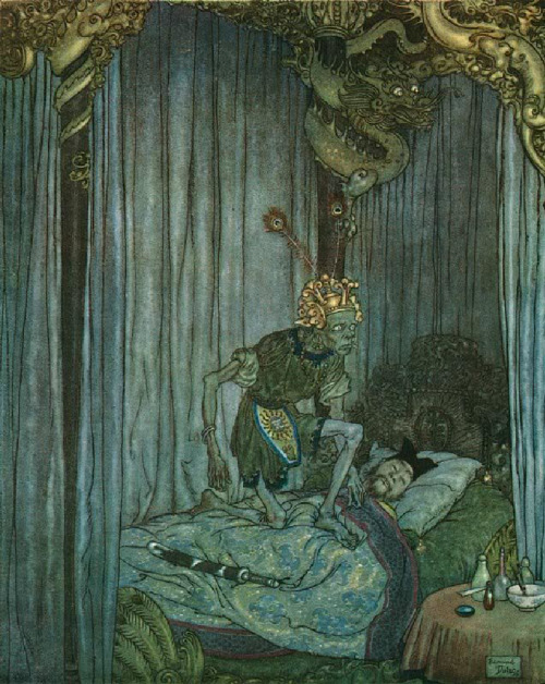 theartofanimation:  Edmund Dulac  -  https://en.wikipedia.org/wiki/Edmund_Dulac  -  http://www.amazon.com/Edmund-Dulac/e/B001HCZCFI  -  http://www.surlalunefairytales.com/illustrations/illustrators/dulac.html  -  http://www.bpib.com/illustrat/dulac.htm 