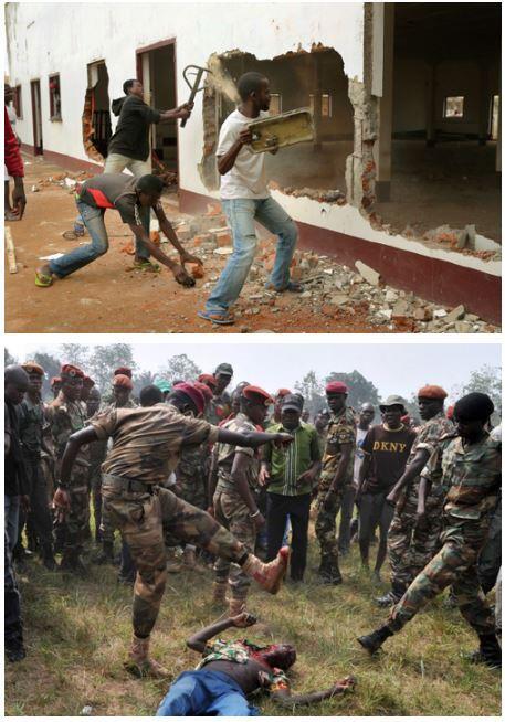 abu-macintosh:  Christian mobs mutilate Muslim minority in Central_Africa Republic, The world remains silent whilst Christians slaughter Muslims, Quran’s are being burnt, Mosques vandalised, their flesh is being eaten even after death! Ethnic cleansing