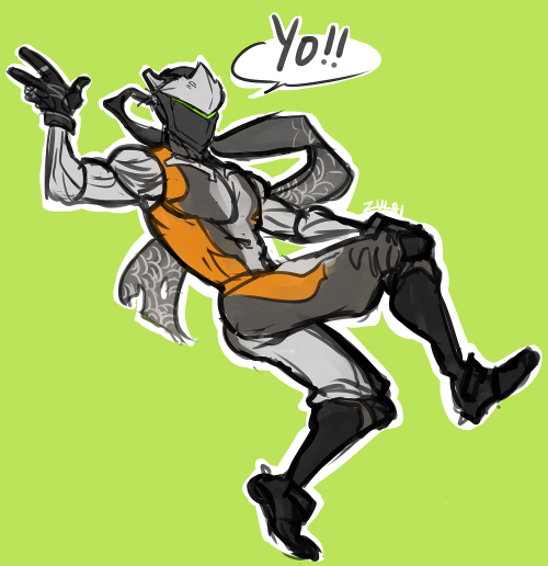 zulaidraws:1. In their normal clothesGenji is basically naked now so.. ??? I decided to draw him in 