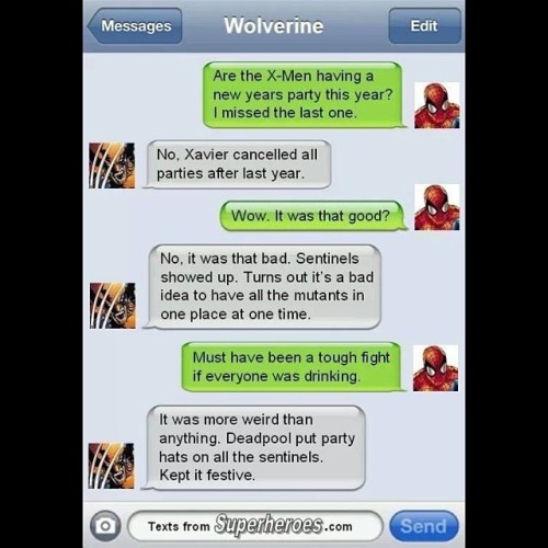 Porn photo #nye #newyear #xmen #wolverine #spiderman