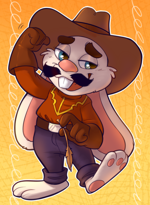 meldoesthedraw:here’s a bunny sheriff from the Dino Mines lvl of Spyro: YotD~ couldnt decide between