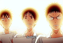 hakurens:  Reactions to Kuroko’s and Bakagami’s midterm results      