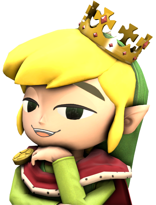 It’s King Toon Link! But his majesticness must have wiped out the background!