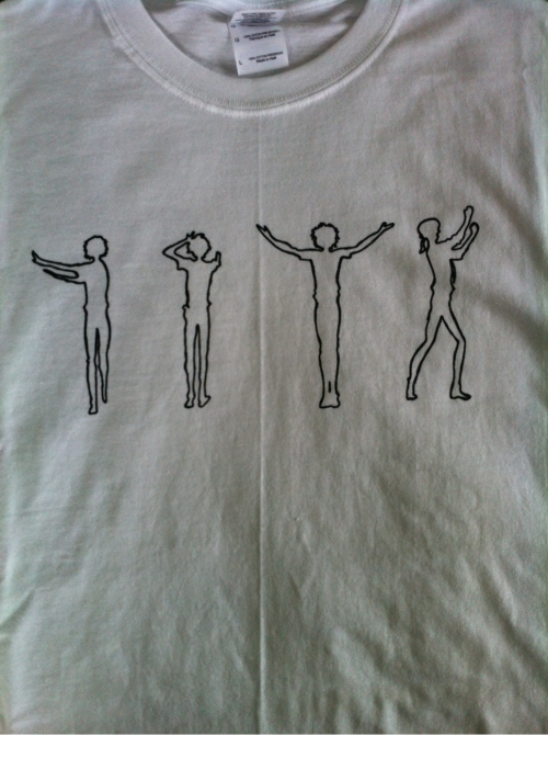 vgfeather:  So my brother got me an awesome gift. He made me a Tsuritama shirt with everyone dancing from the opening. It’s a little big on me but other than that, it’s perfect (plus thoughtful).  
