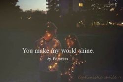 nyblueeyes:  Yes, you do make my world shine