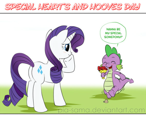 pia-chan:  celestiawept2:  Special Hearts and Hooves Day by *Pia-sama  Now it’s kind of weird to reblog my own work lol But it’s funny! :D  <33333