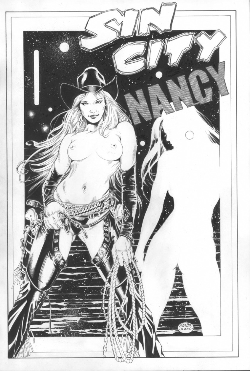 superheropinups:  Not Safe for Work Wednesday Sin City’s Nancy by Michael Bair