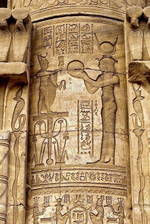 Relief from the Temple of Hathor at Dendera, Egypt