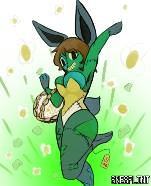 snesflint:Day 3 Bunnygirls! Mascha rises a couple of weeks early! she has lucky feet this month.