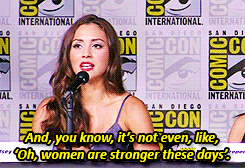 Lindsey talking about playing a strong female character 