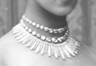 theimperialcourt:  Details of the jewels of Queen Alexandra of the United Kingdom, Queen Louise of Denmark and The Princess Royal, Duchess of Fife née Princess Louise of Wales at the wedding of the future King George V of the United Kingdom, 1893 
