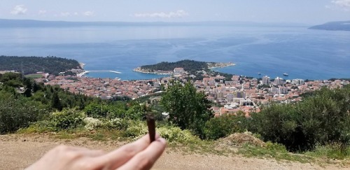The most beautiful place I’ve ever smoked a blunt. The Adriatic Coast just outside Makarska in
