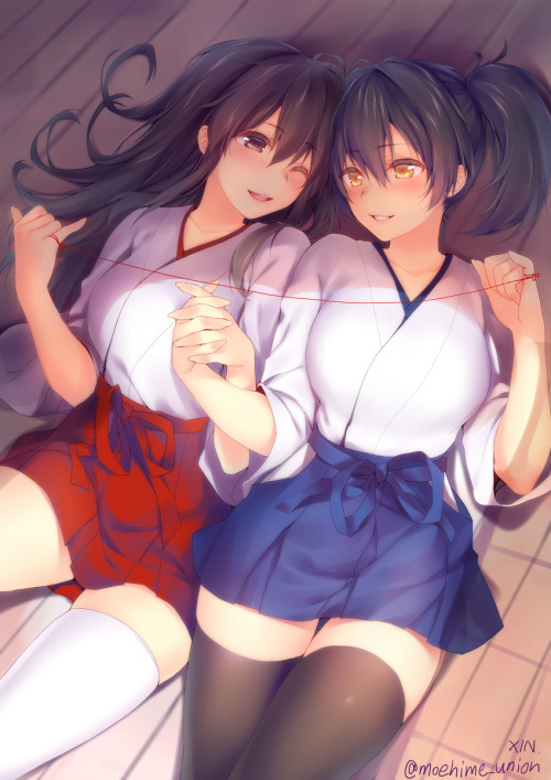 caskitsune:  一航戦 | obi&xin※Permission was granted by the artist to upload their works. Make sure to rate/retweet the original work! 