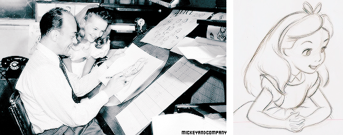 superfluouskeys:  mickeyandcompany:Happy birthday, Marc Davis! (March 30, 1913)+ a drawing the animator Andreas Deja made for him on his 80th anniversary (1993):clair-de-neptune heeheehee